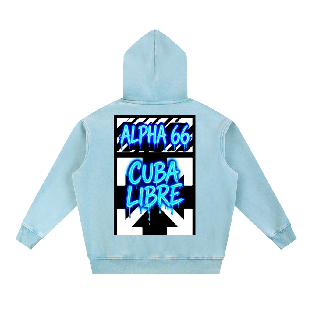 Snow Wash Fleece Oversize Hoodie