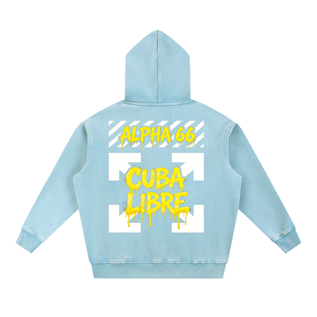 Snow Wash Fleece Oversize Hoodie