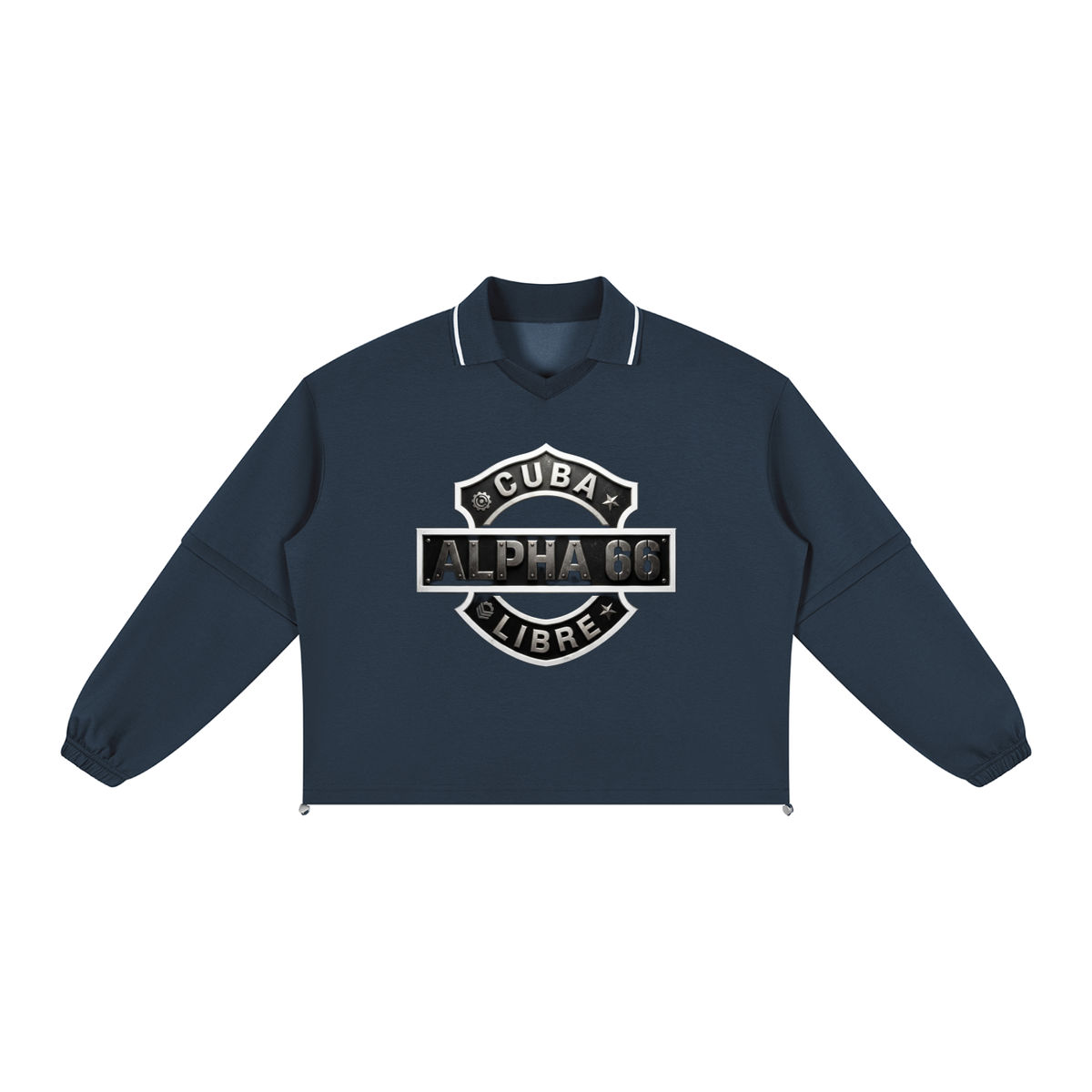 Unisex Boxy Collared Detachable Sweatshirt