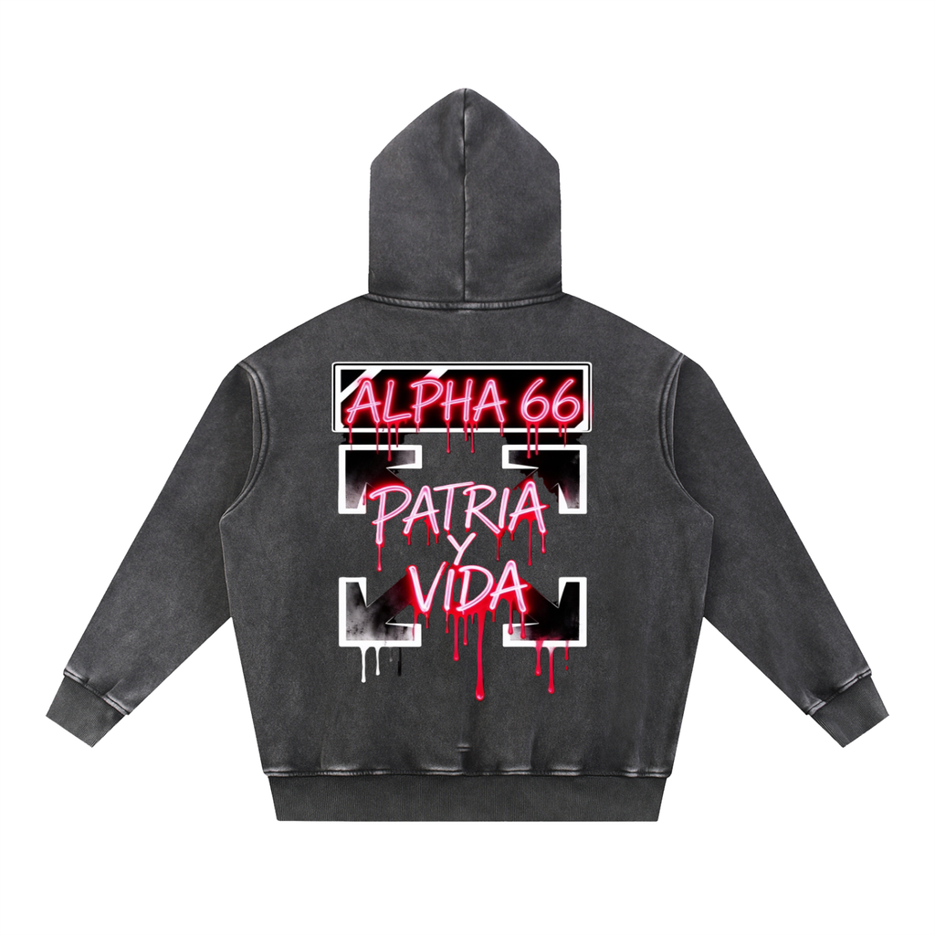 Snow Wash Fleece Oversize Hoodie