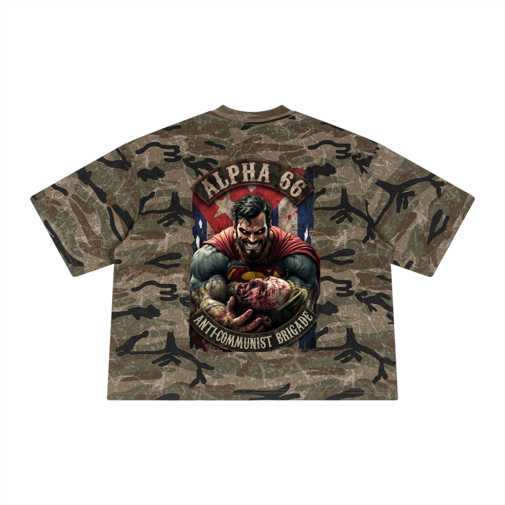 Unisex Boxy Camo Print T-Shirt