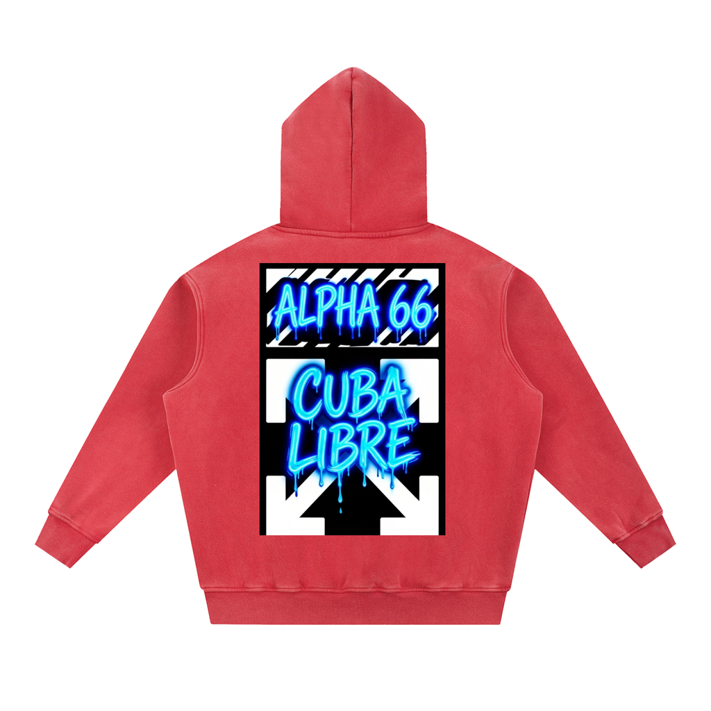 Snow Wash Fleece Oversize Hoodie