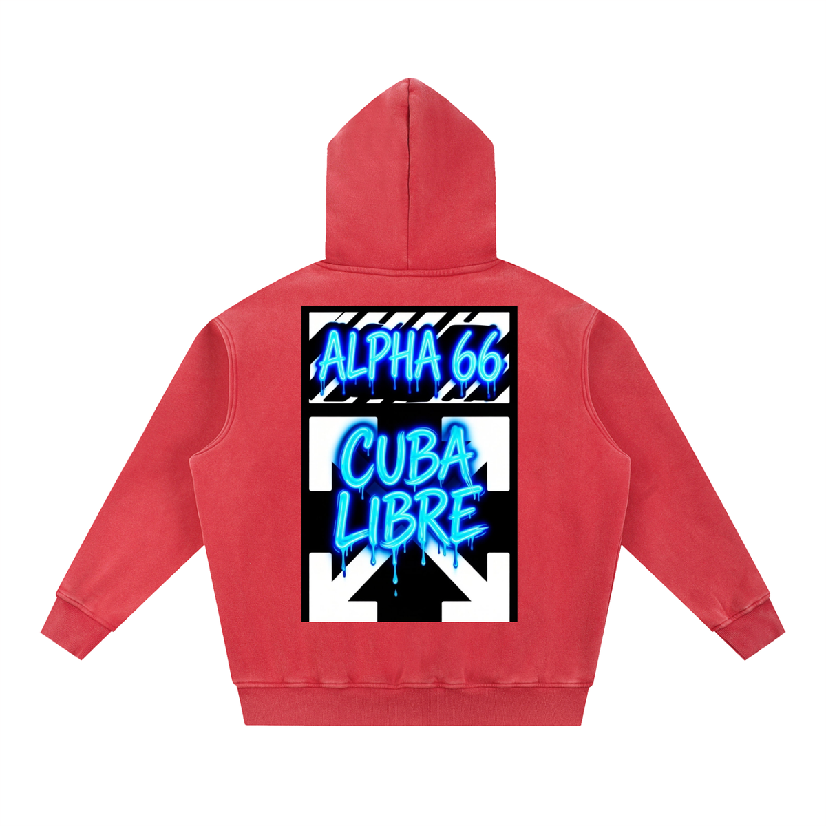 Snow Wash Fleece Oversize Hoodie