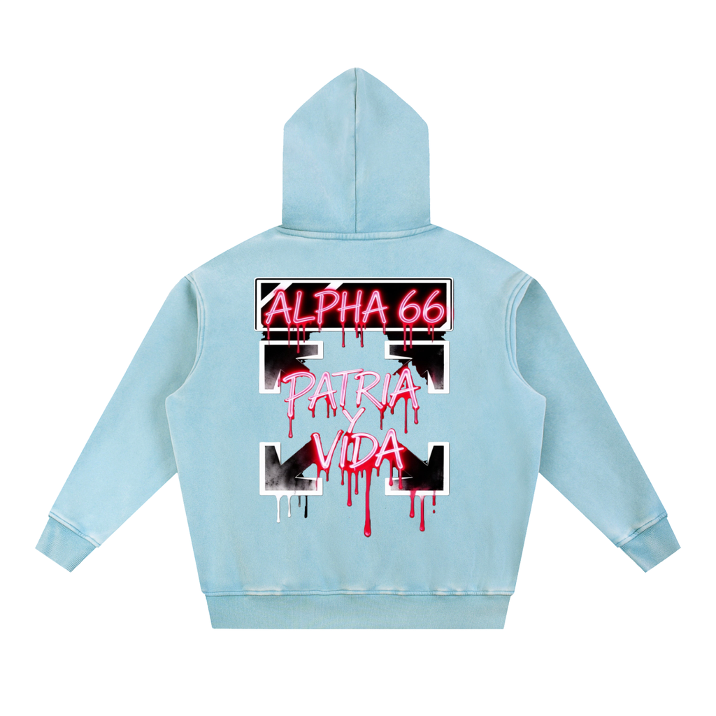 Snow Wash Fleece Oversize Hoodie
