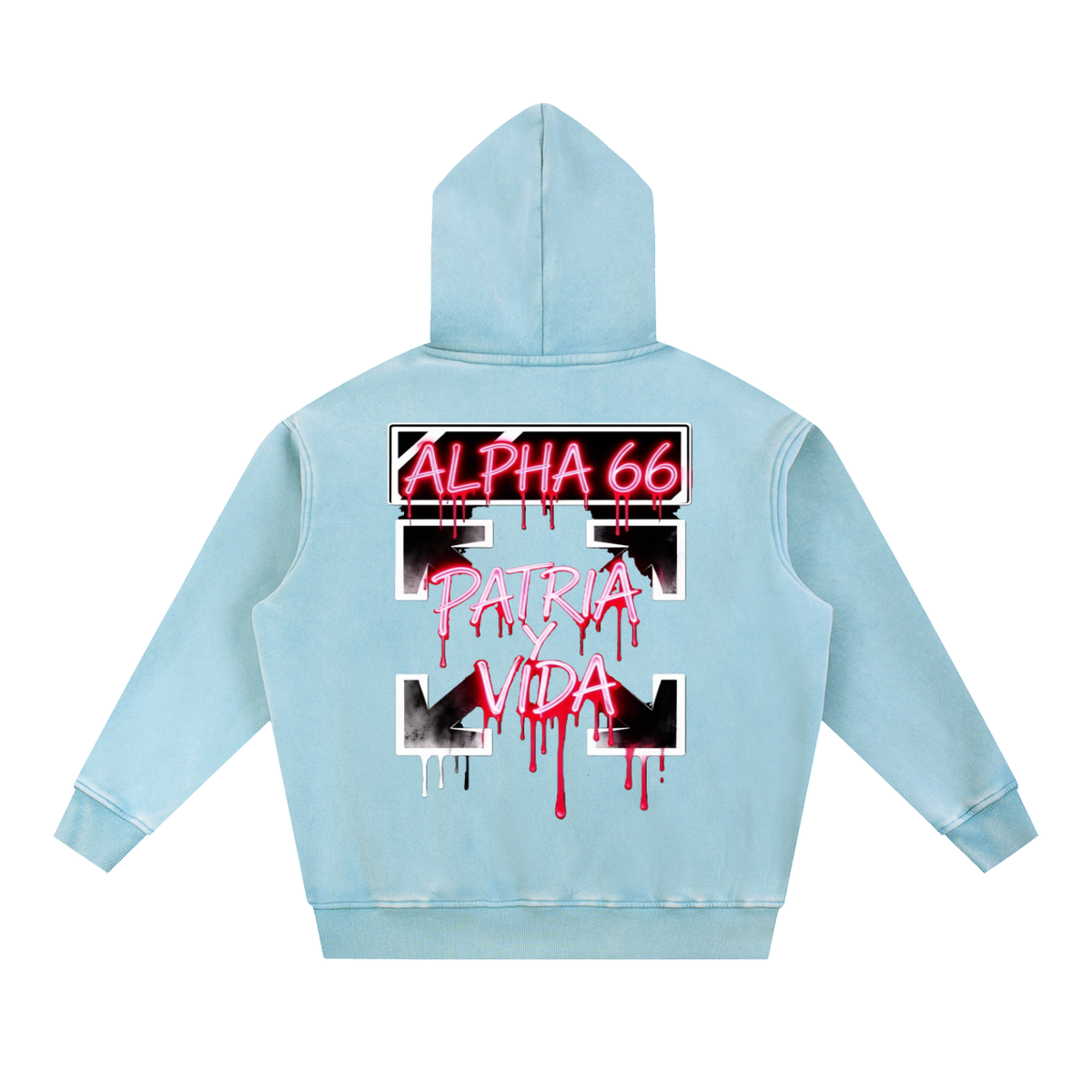 Snow Wash Fleece Oversize Hoodie