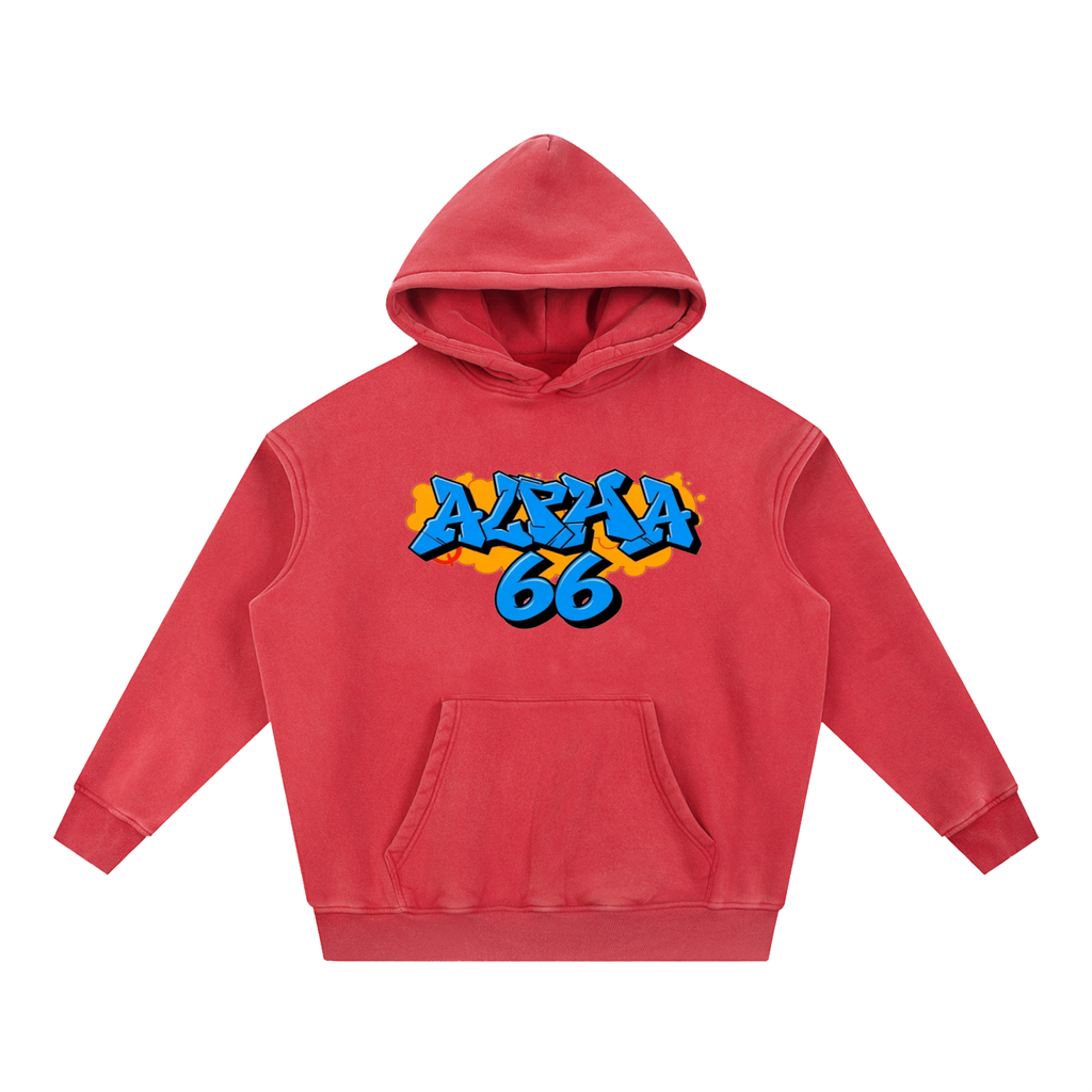 Snow Wash Fleece Oversize Hoodie